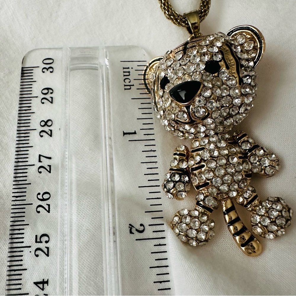 Off Park Articulated Crystal Tiger Gold Tone 30” Mesh Tubs Cain - Picture 11 of 14
